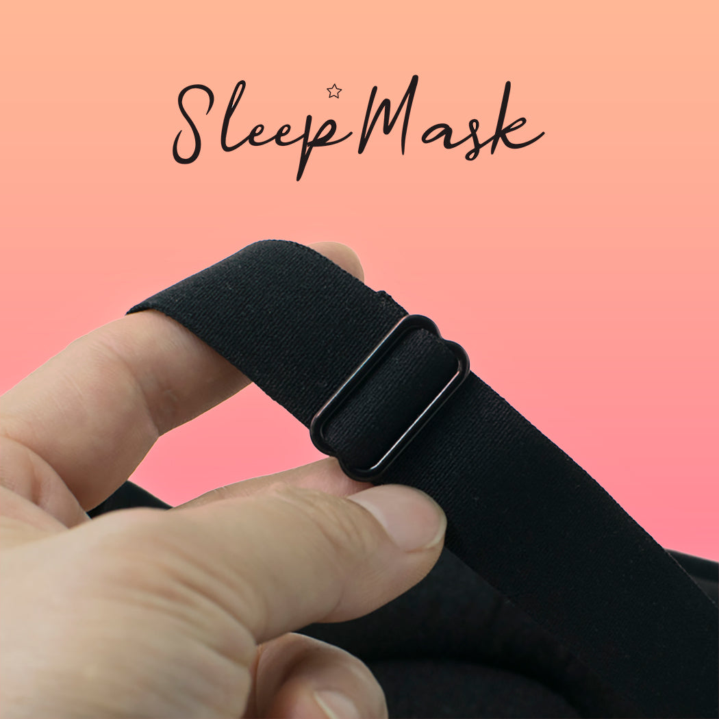 Sleep Eye Mask for Deep Sleep - Blocks 99.9% Light - Memory 3D Foam Blackout Sleep Mask for Optimal Comfort - Perfect for Travel / Black