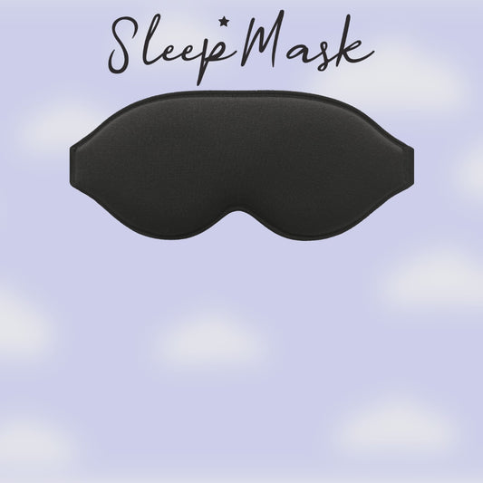 Sleep Eye Mask for Deep Sleep - Blocks 99.9% Light - Memory 3D Foam Blackout Sleep Mask for Optimal Comfort - Perfect for Travel / Black